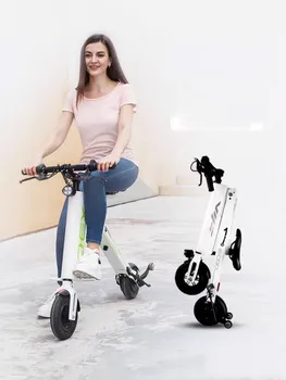 Сгъваем електрически автомобил с литиево-йонна батерия за възрастни, ультралегкий мини скутер, преносим двухколесный малък скутер