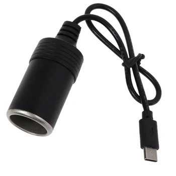 Включете конвертор USB C в DC12V 36W, кабел-адаптер за автомобилни цигари, електронни Дървар за шофиране