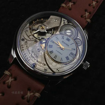 Мъжки часовник лимитирана серия Independent Watchmaker Works, напълно автоматични и механични часовници е от неръждаема стомана водоустойчив часовник в ретро стил пънк