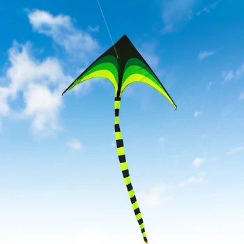 Голям Делта-въздушен змей YongJian за деца и възрастни, лесно летящ Голяма Огромен Делта-въздушен змей с 6-метрова опашка, Лесно Летящ на Въздушен змей, играчка за улицата