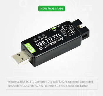 Промишлен Конвертор USB В TTL с данни Със скорост 300 Бит/с ~ 3 Mb/FT232RL Вградени Мультисхемы защита на Поддръжка на множество системи