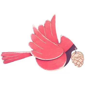 Окачване с декорации във формата на червена птица, дървени орнаменти във формата на червена Птица, Дървен декор, украса на мемориални подаръци, подаръци за памет за любими