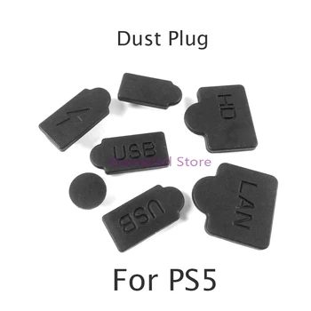 1 комплект Черни пылезащитных заглушек 7 в 1 с интерфейс USB, Защита от прах, Прахоустойчив, чанта за Аксесоари конзола за игри PlayStation 5 PS5