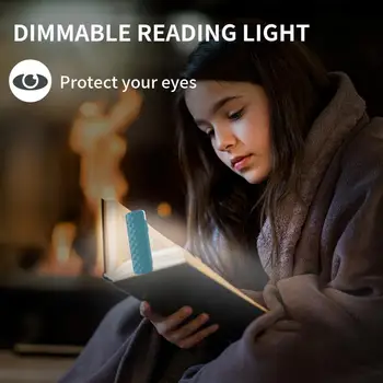 Удобен лампа със скоба за книги, енергоспестяващ led лека нощ, стяга без трептене, преносима лампа, led светлини за четене