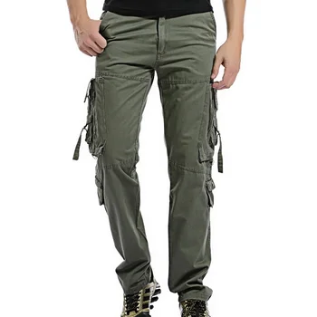 2023 Мъжки Панталони-карго, Свободни Панталони с много джобове, Мъжки Ежедневни, лесно стираемые, Мъжки Армейските панталони, Военни Армейските Работни панталони, Плюс Размер 42