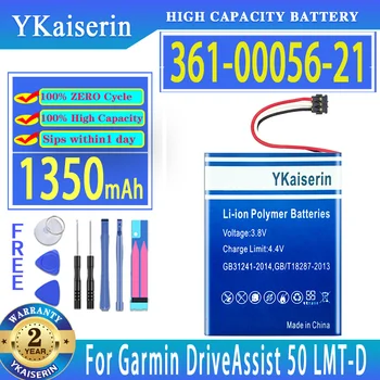 батерията е с капацитет от 1350 mah 361-00056-21 за Цифрови батерии Garmin DriveAssist 50 LMT-D Driveluxe 50 LMTHD