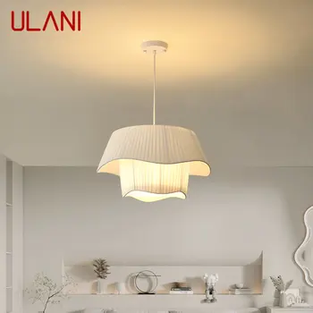 Окачен лампа ULANI Nordic LED, Модерен писане, Гънки, Бяла Окачен лампа за домашна трапезария, Спалня, Романтичен декор