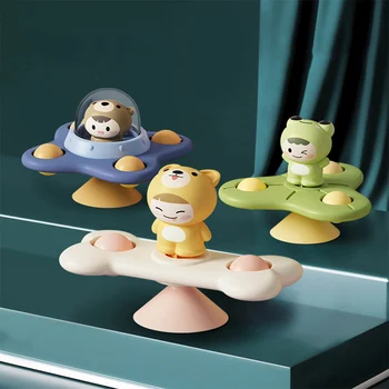 Играчки за къпане във формата на животни, Въртящи Образователни играчки-дрънкалки за баня за момчета и момичета