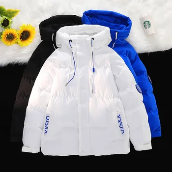 Есенно-зимни памучни дрехи с качулка, тенденция топло мъжко яке, утепленная корейската версия, Ветрозащитное удобно дышащее палто