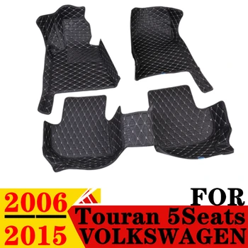 Автомобилни Стелки За Volkswagen VW Touran 5 врати 2006 2007-2015 Водоустойчив XPE Custom Fit Предната и Задната част на Кутията FloorLiner Авточасти