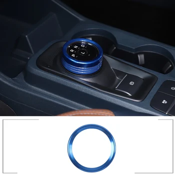Синя Централна дръжка за управление смяна на предавката от алуминиева сплав, Декоративно пръстен за облицовки на купето Ford Maverick 2022, Аксесоари