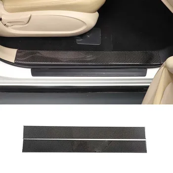 За Nissan Pathfinder 2013-2018, колата е от мека въглеродни влакна, предния ред, Вградена стикер на прага на аксесоари за интериора на автомобила, 2 бр.