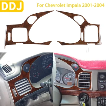 За Chevrolet Impala 2001 2002 2003 2004 Аксесоари от дърво гранули от пластмаса, стикер за довършване на таблото за измерване на скоростта на превозното средство