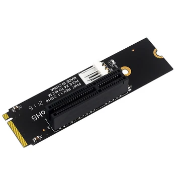 NGFF M. 2 За PCI-E 4X Странично Card M2 M Ключ към адаптер PCIe X4 с led Индикатор SATA Power Странично за Майнинга Биткоинов
