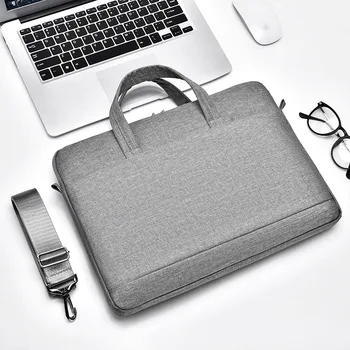Чанта за компютър през рамо, бизнес мъжки преносима чанта за компютър, Обществен чанта за документи, чанта за документи с голям капацитет, на 15.6-инчовата чанта