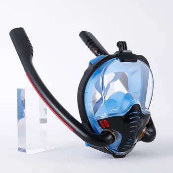 Нова маска за гмуркане, гмуркане маска за подводно плуване с защита от мъгла, маска за гмуркане, с пълно лице за жени, мъже, деца, екипировка за гмуркане с шнорхел
