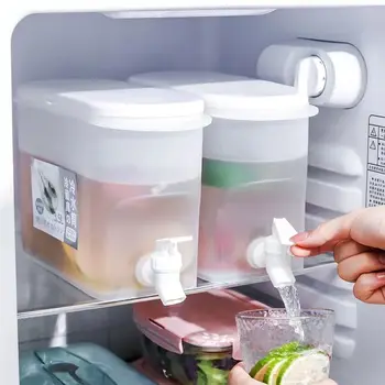 3,5-литров Диспенсер за вода с лед, студен кана с вода, Хладилник, Плодов чайник, бутилка лимон, Чайник, Лятна кутия за съхранение в хладилник
