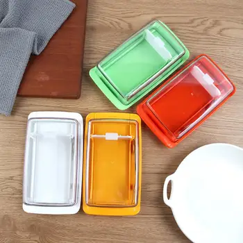 Пластмасова чиния за рязане на масло на Кутия за рязане на масло Пластмасова чиния за рязане с прозрачен капак за охлаждане плотове Идеалната кухня