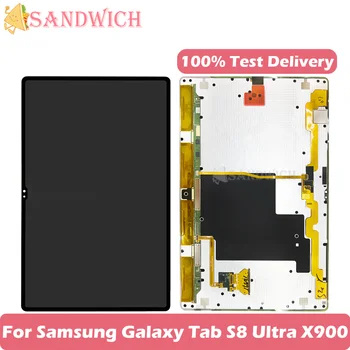 ААА + Оригинален LCD дисплей За Samsung Galaxy Tab S8 Ultra X900 LCD Сензорен дисплей, Дигитайзер, Панел В Събирането, Резервни Части