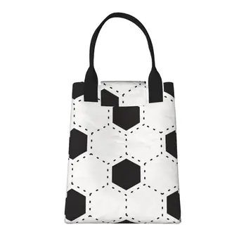 Голяма модерна чанта за пазаруване в стил ръгби в черен и бял цвят, с дръжки, множество пазарска чанта От здрав винтажной памучен плат