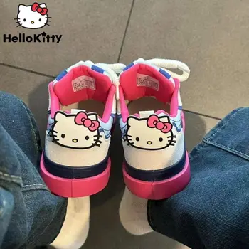 Sanrio Hello Kitty/ Нова Универсална обувки за тенис на маса Y2k, Студентски Модерни Спортни обувки, Ежедневни Обувки В Американски стил, Женски Сладки Чехли по стаите