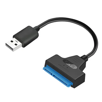 Стандартен кабел-адаптер за USB 2.0 SATA 22Pin Конвертор за 2,5-инчов твърд диск