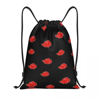 Изработена по поръчка чанта с завязками Red Clouds за пазаруване, раници за йога, Мъжки Дамски чанта Konoha Neji студио психоанализа Sports Gym