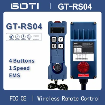 Промишлен Безжично дистанционно Управление GT-RS04 с 4 Односкоростными Бутони 12V 18-65V 65-440V UHF за Мостовия кран вместо F21-4S