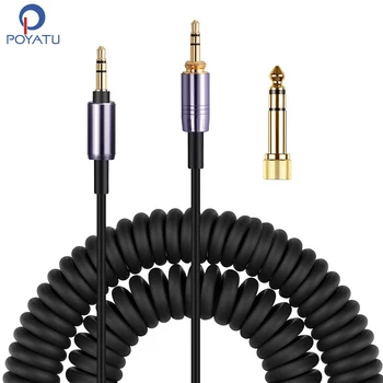 Спирален кабел Poyatu с Пружинным Разпореждане за Marshall Major, II и III, IV, 2 & 3 & 4 Monitor II ANC Mid A. N. C Кабели за Слушалки, Кабели, Проводници