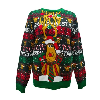 Коледен пуловер PZHK, Дамски връхни дрехи, вязаный пуловер, Без Шик вязаный топ, Пуловер, Долна вязаный пуловер