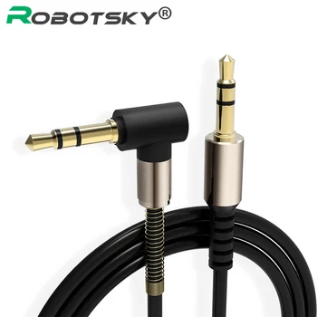 Robotsky 3.5 мм аудио кабел от 1 М С Найлон Оплеткой Усилвател Aux Кабел За мобилен Телефон Таблет Слушалката по-Силно Аудио Разклонител