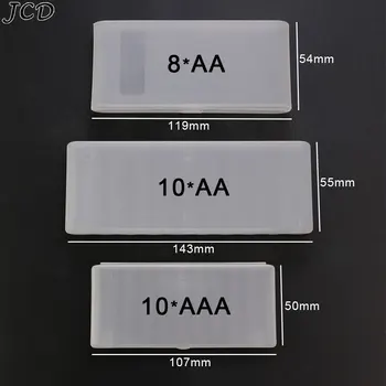 JCD 3 Размер Пластмасова Кутия за съхранение на батерии Твърд Контейнер Калъф за 8ШТ 10ШТ батерии тип АА ААА Преносим Кутия-органайзер Batterij