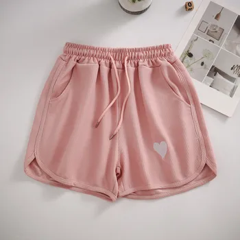Летни дамски Ежедневни панталони с еластичен ластик на талията, Плажни, спортни Къси панталони с джобове, Обикновена шорти Pantalones Cortos