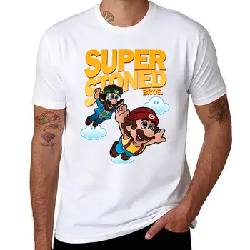 Нова тениска на Супер Stoned Bros, тениска на поръчка, графични тениски, бързосъхнеща риза, реколта дрехи, мъжки памучен тениска