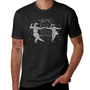 Нова тениска Swing Out of This World, кавайная облекло, тениски с къс ръкав, мъжки забавни тениски за мъже