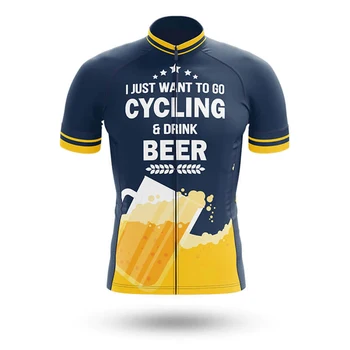 Аз просто искам да се вози на колело и пият бира, Велосипедна Фланелка, Блузи с къс ръкав, Велосипедна МТБ Риза за скоростно спускане, спортни облекла за Шоссейного наем