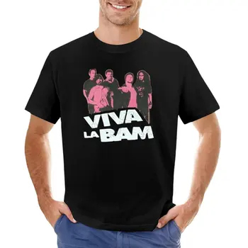 Копие тениски Viva La Bam, бързосъхнеща риза, черни тениски за мъже