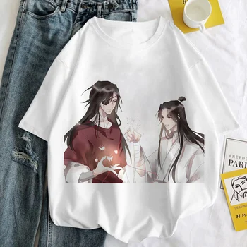 Тениска С графичен принтом Tian Guan Ci Fu, Дамски Козметична Бяла дреха в стил Харадзюку, Върхове 2023, Нова Лятна Мода Y2k, Дамска тениска