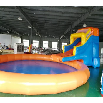 Продава се надуваема водна пързалка на новия дизайн с басейн/надуваем плаващ басейн с пързалка