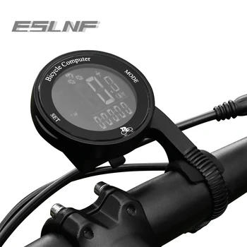 ESLNF Безжичен Велокомпьютер Водоустойчив Велосипеден километража Многофункционален LCD екран измерване на скоростта на Велосипеди за планински велосипеди