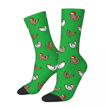 Коледни чорапи с пилета, Чорапи в стил Харадзюку, абсорбиращи потта, всесезонни чорапи, аксесоари за мъжки и женски подаръци