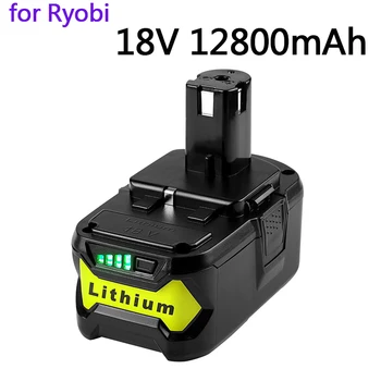 За Ryobi 18V батерия 12800 mAh Li-On Батерия Hot P108 RB18L40 Акумулаторна Батерия За електрически инструменти Ryobi