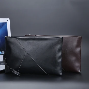 Чантата, Мъжки Нова Чанта за мобилен телефон, обикновен портфейл с цип, по-Голямата голям дългата чанта за носене