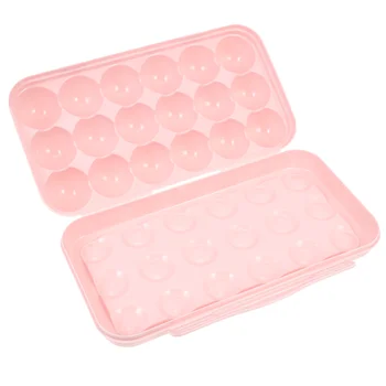 Кутия за съхранение на яйца Пластмасов Декоративен Държач за яйца Картонена кутия за дискове-Органайзер Pp Цветен контейнер с херметически капак