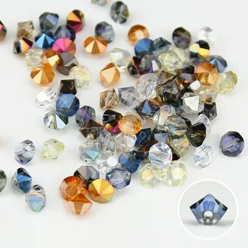 С кристалалми и кристали направи си Сам ръчно изработени бижута на Материала 6 мм, с кръстосан дупка, планински кристал, перли, разноцветни.