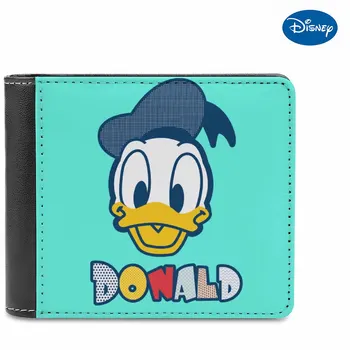 Анимационен герой на Дисни, Мини маус Мики Доналд Дък, Джоб портфейл за монети, Подарък за момче и Момиче, Чантата е от Изкуствена кожа с Мики Маус