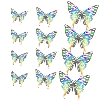 3D Имитация на Пластмасови Пеперуди Стикер на стената, Маскирующая Дупки за нокти, Стикер за Дома, всекидневна, Декориране с метална Текстура