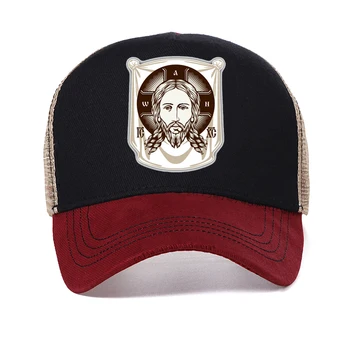 Ликът на Исус, Православната църковна икона, Религия, бейзболна шапка с принтом, Мъжки, дамски, християнска шапка, Регулируеми стръмни окото шапки за шофьори на камиони
