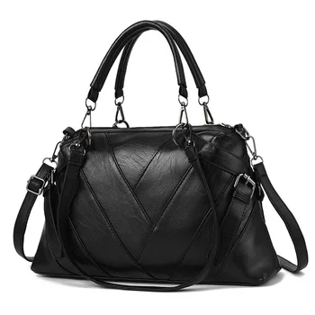 Висококачествена кожена чанта, луксозна дизайнерска чанта през рамо с голям капацитет за носене на ръка, жената, портфейла и чанти