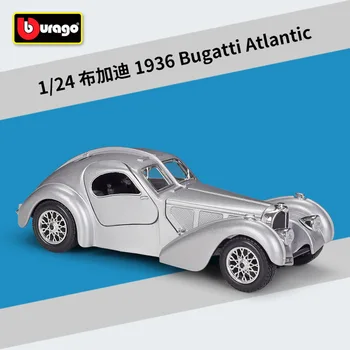 1:24 Bugatti Atlantic 1936 Алуминиеви Автомобилни Продукти и играчки превозни средства Умален Модел на Автомобил Мащабна Модел на Кола Играчка За Деца